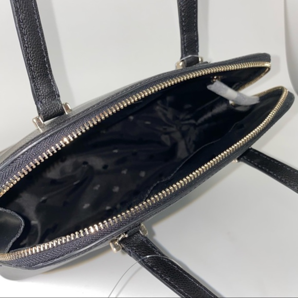 Kate Spade Handbag Patterson Drive Medium Dome Leather Satchel Bag in Black - Picture 11 of 11
